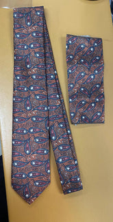 Cravate marron à motif